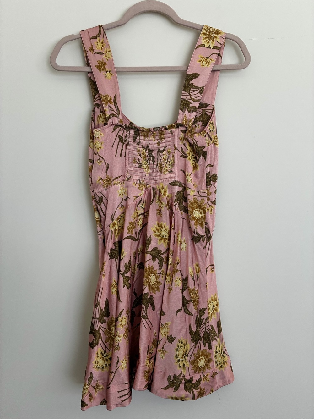 Maeve Jocelyn Pink Floral Square-Neck Slip Mini Dress size small - Picture 7 of 8